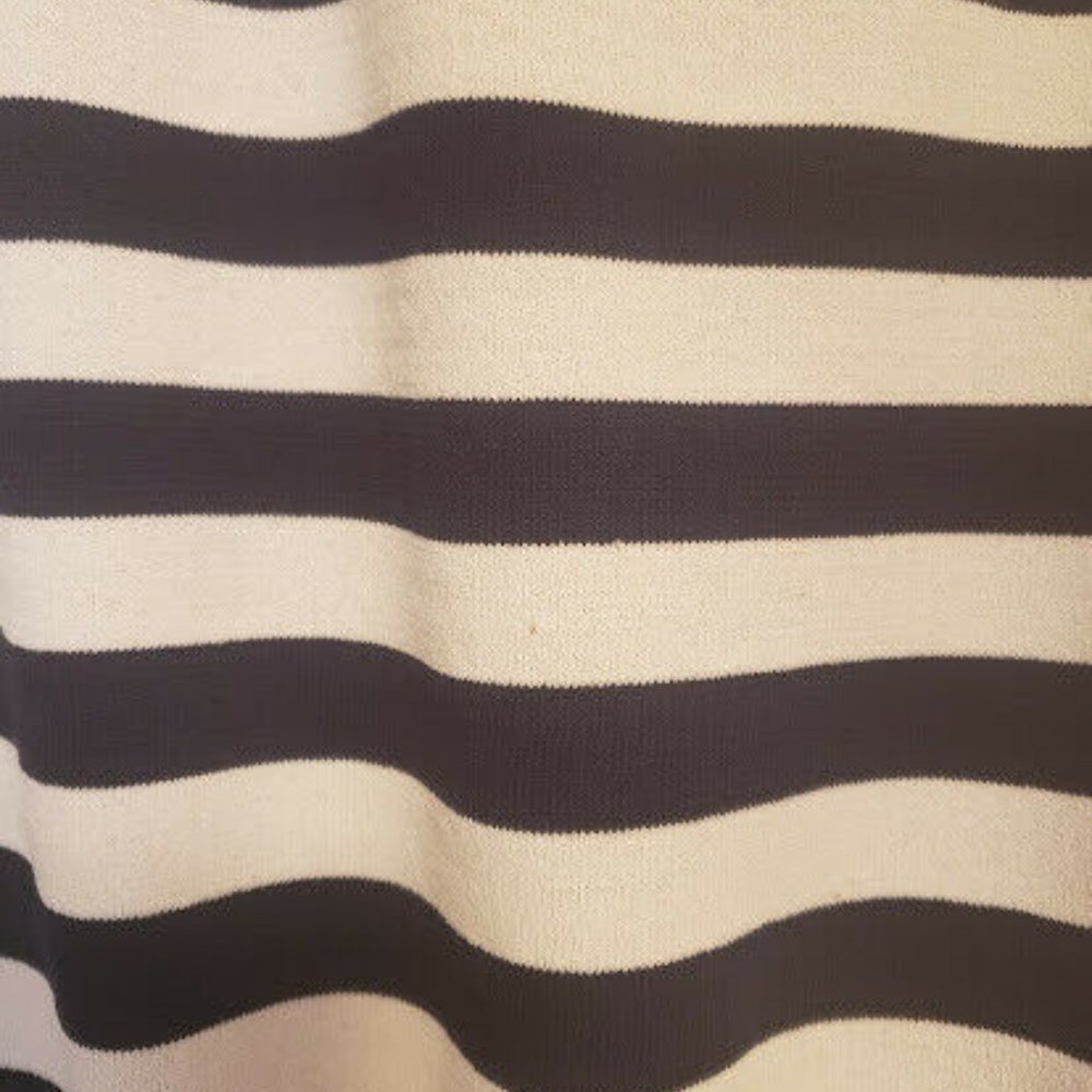La Fee Verte Black White Size Medium / Large Striped Long Sleeve Casual Shirt - Picture 7 of 8